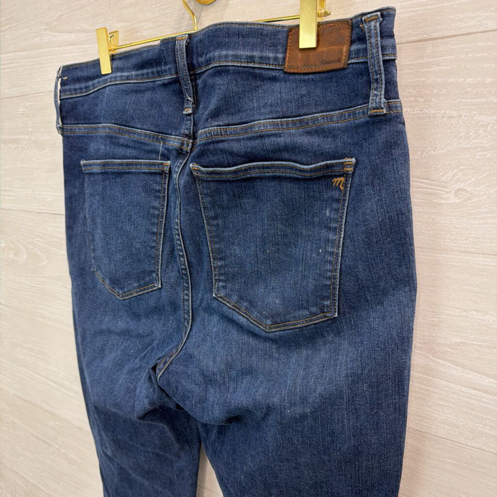 Madewell Dark Wash 10" High Rise Skinny Jeans 32 Tall