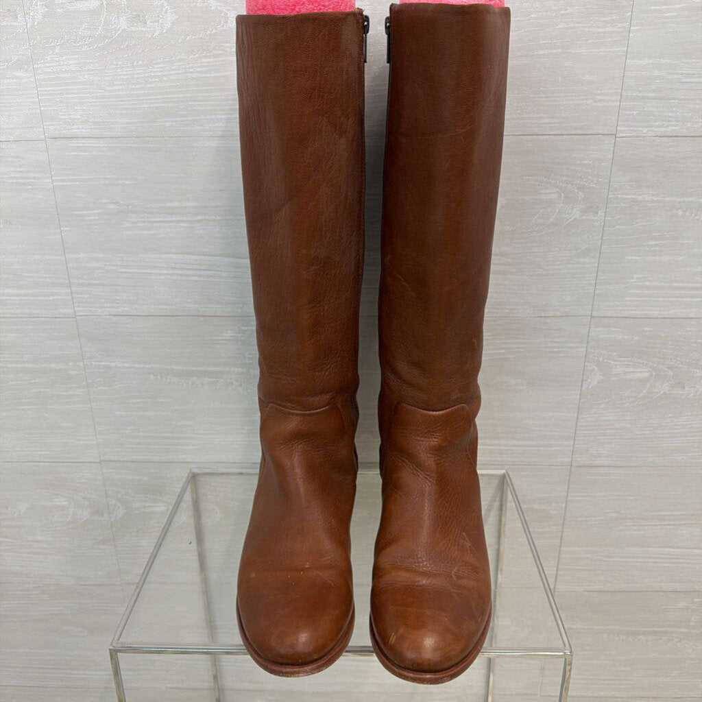 Frye Brown Leather Charlie Seam Tall Boots 10