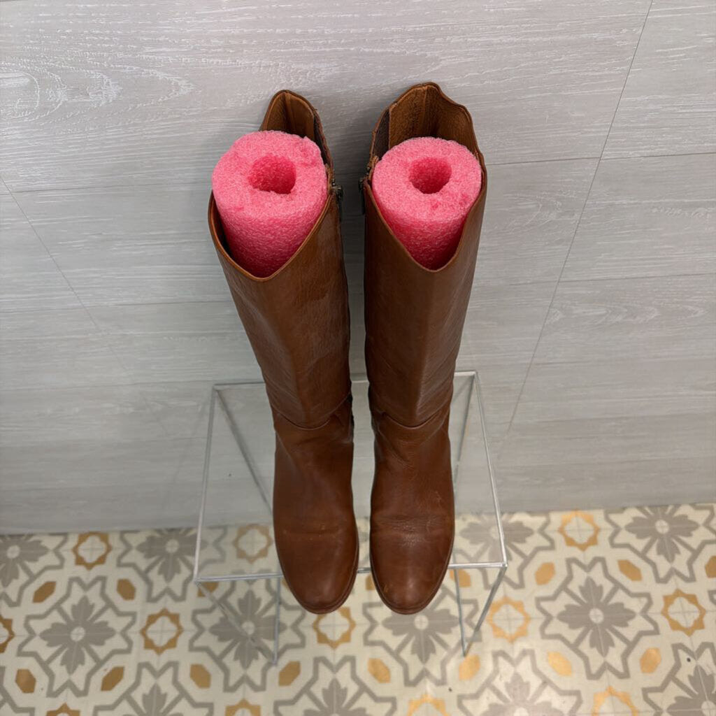 Frye Brown Leather Charlie Seam Tall Boots 10