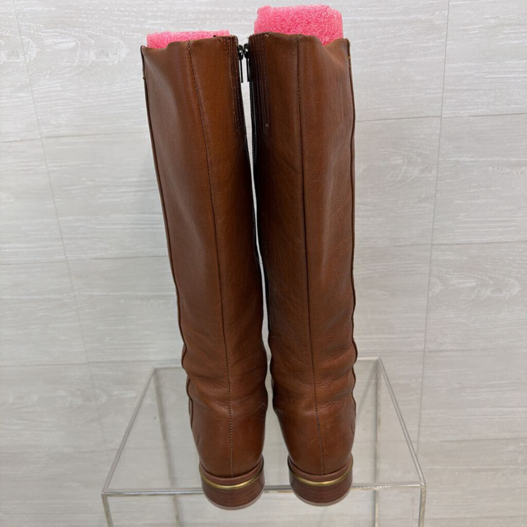 Frye Brown Leather Charlie Seam Tall Boots 10