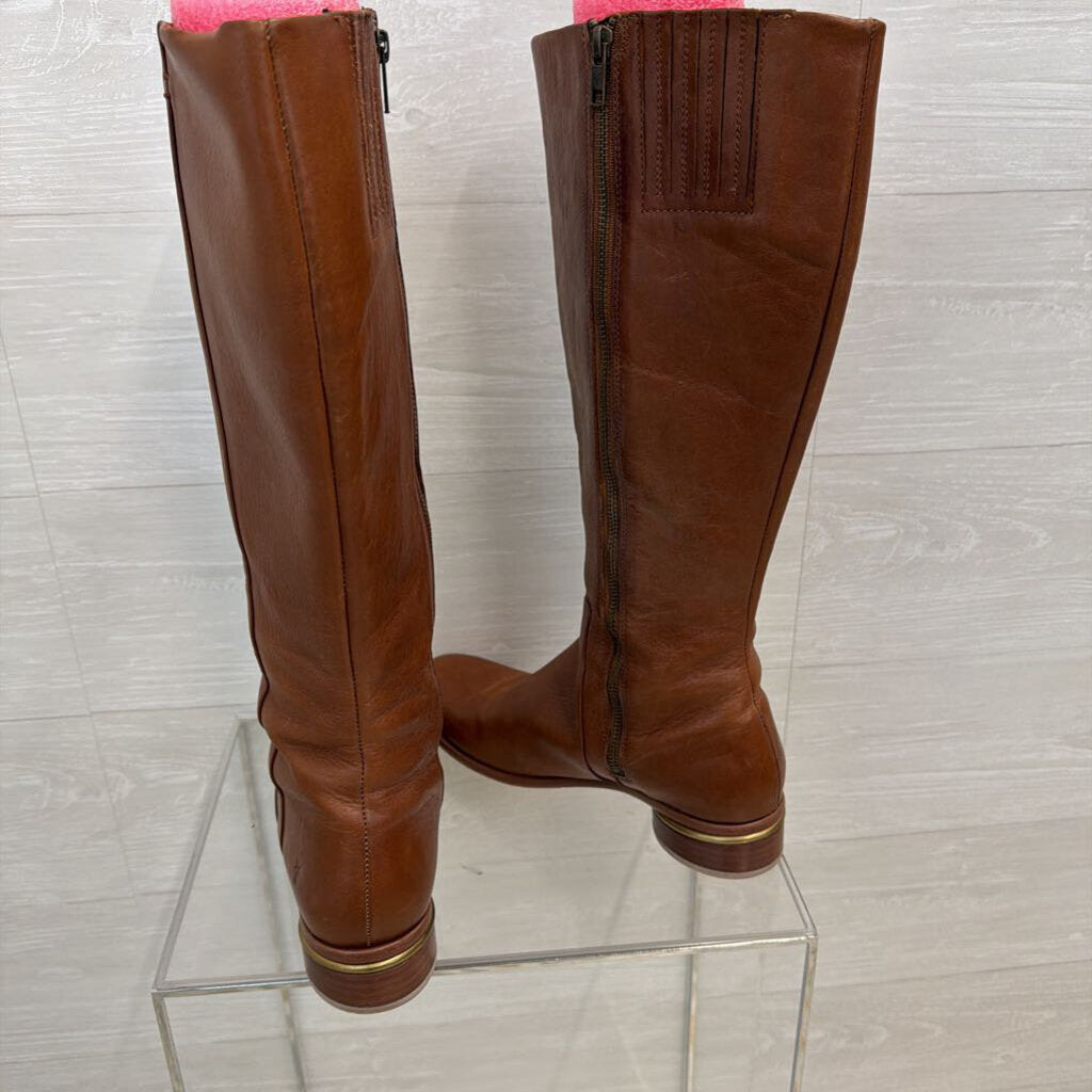 Frye Brown Leather Charlie Seam Tall Boots 10