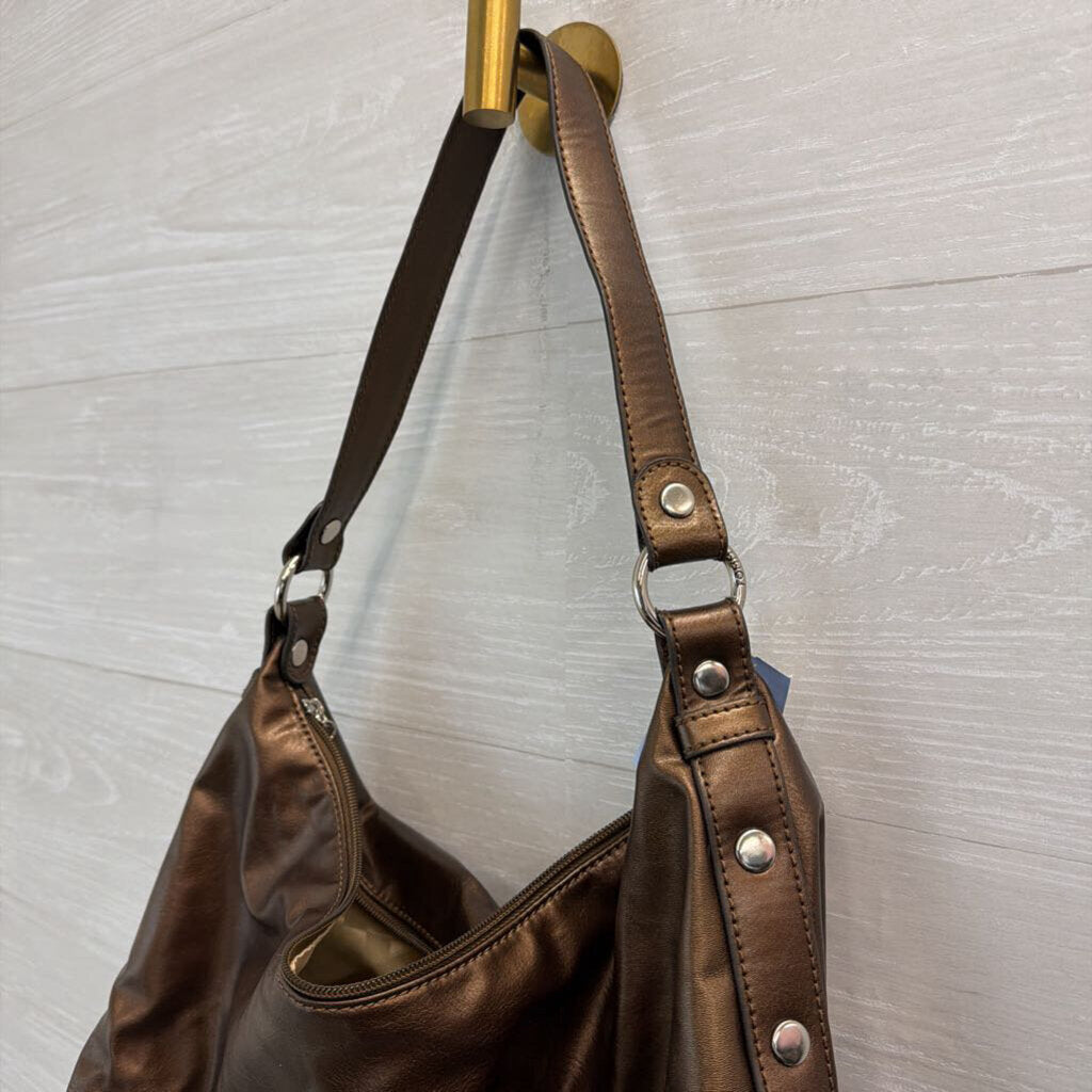 Tommy Hilfiger Metallic Brown Shoulder Purse