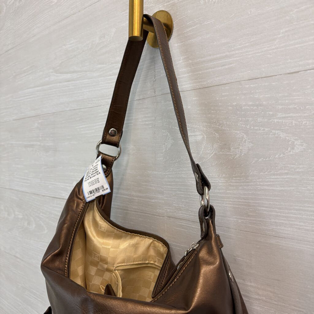Tommy Hilfiger Metallic Brown Shoulder Purse