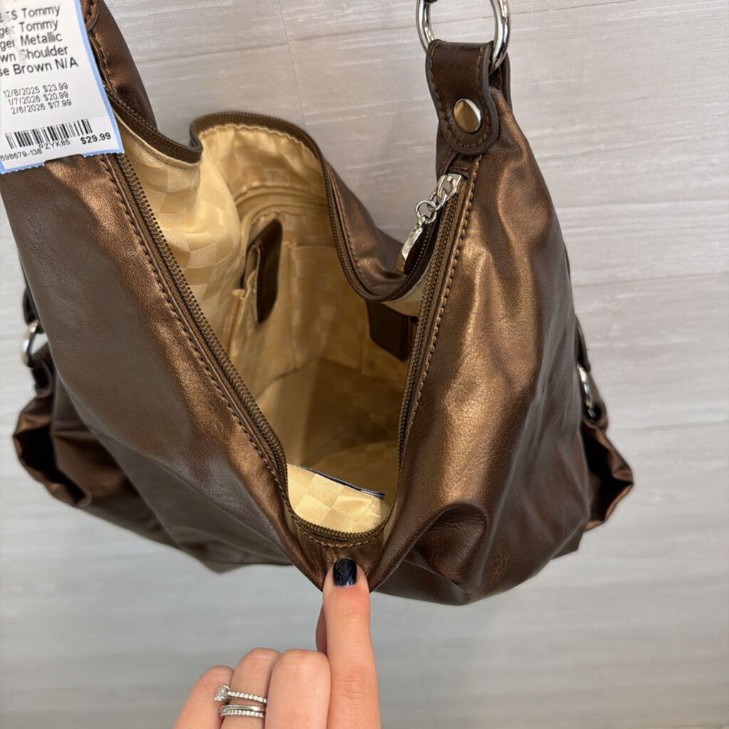 Tommy Hilfiger Metallic Brown Shoulder Purse
