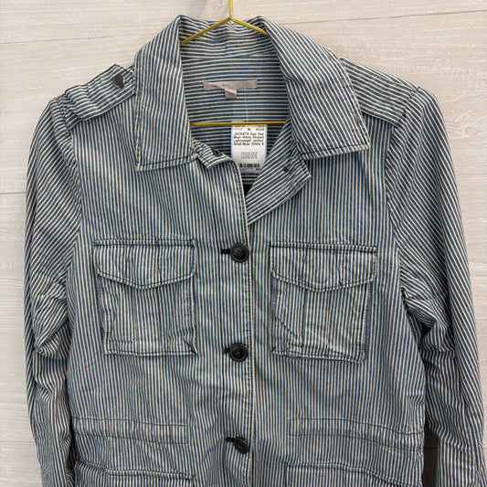 Gap Blue/ White Striped Lightweight Jacket Small