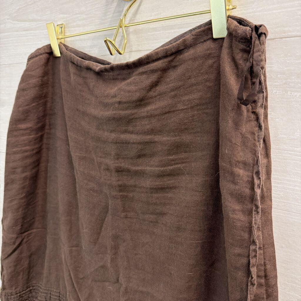 Gap Brown Linen Midi Skirt 4