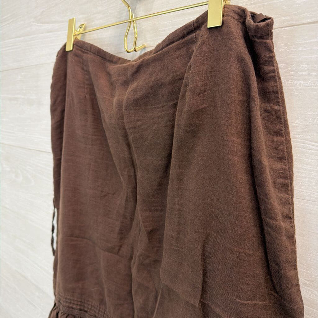 Gap Brown Linen Midi Skirt 4