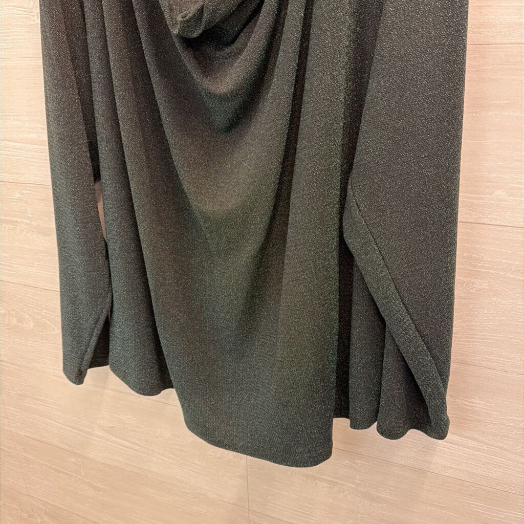 Grace Black/ Green Shimmer Long Sleeve Top 3X