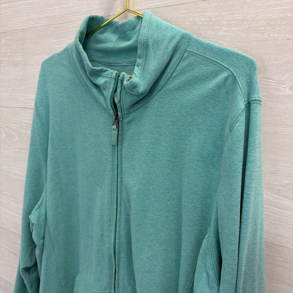 LL Bean Soft Blue Long Sleeve Zip Up Jacket 3X