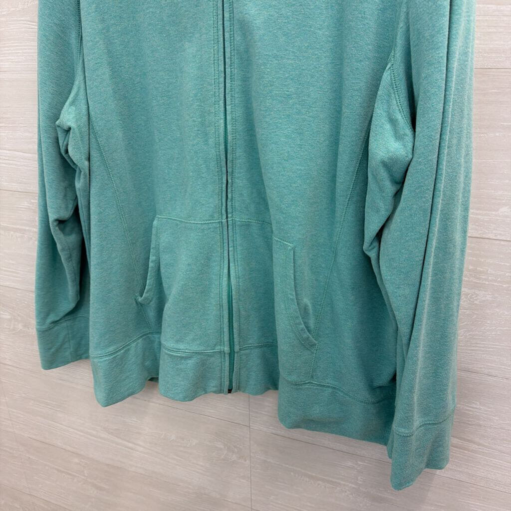 LL Bean Soft Blue Long Sleeve Zip Up Jacket 3X