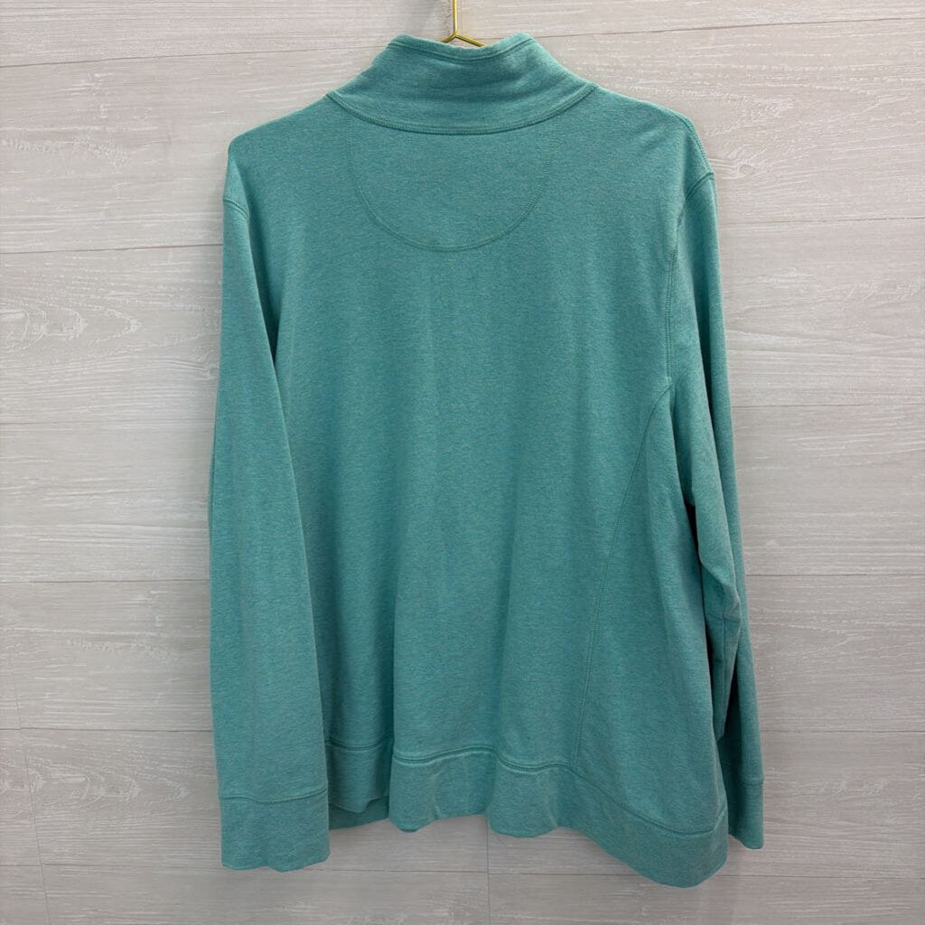 LL Bean Soft Blue Long Sleeve Zip Up Jacket 3X