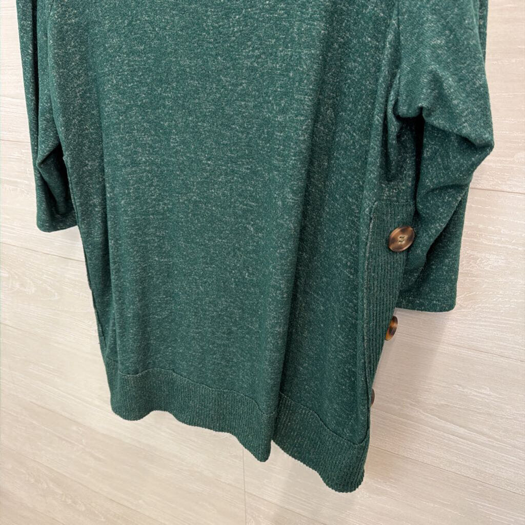 Colortree Green Soft Long Sleeve Top 2X