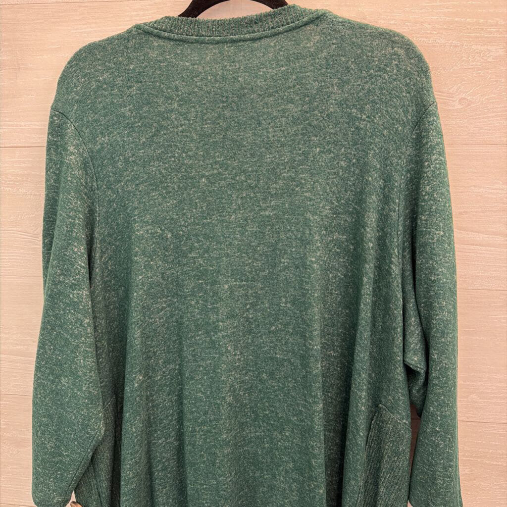 Colortree Green Soft Long Sleeve Top 2X