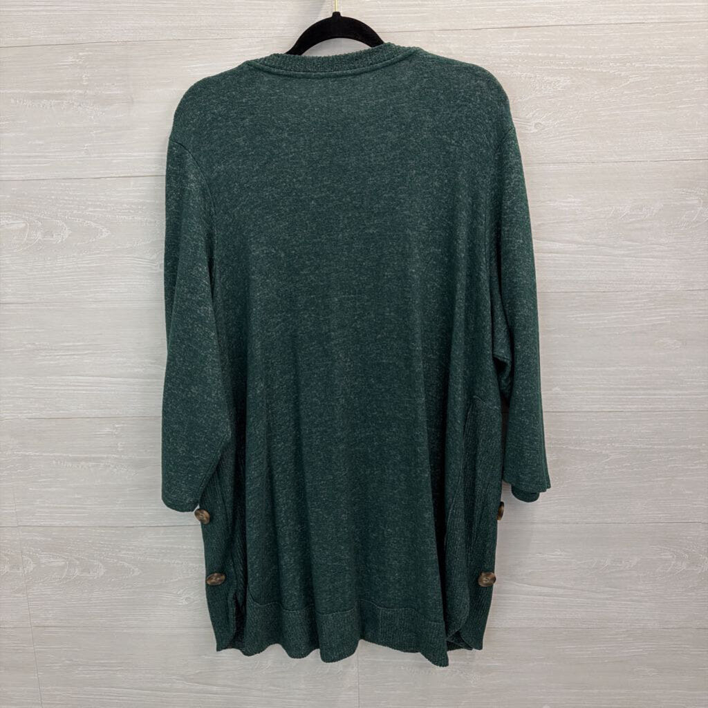 Colortree Green Soft Long Sleeve Top 2X
