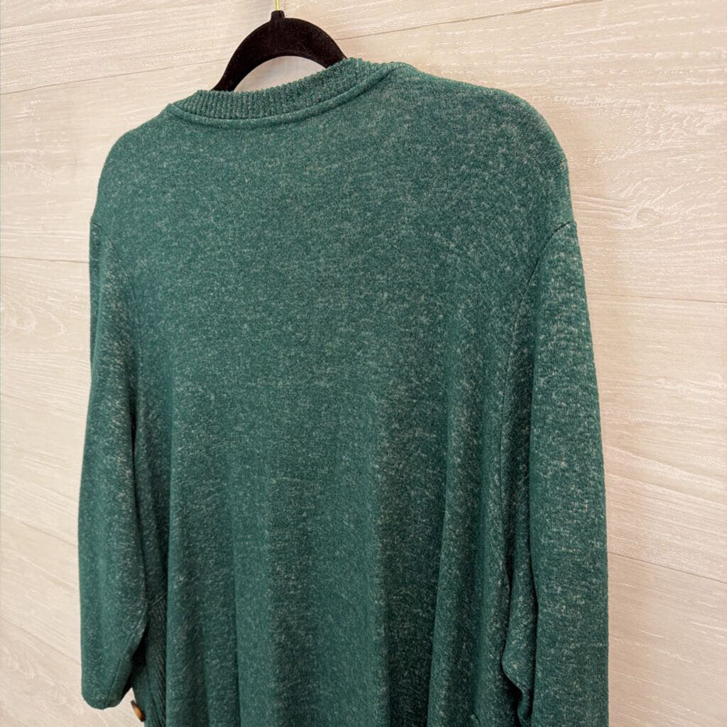 Colortree Green Soft Long Sleeve Top 2X