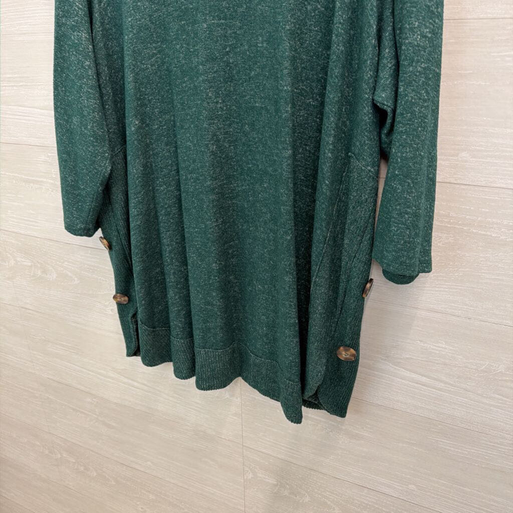 Colortree Green Soft Long Sleeve Top 2X