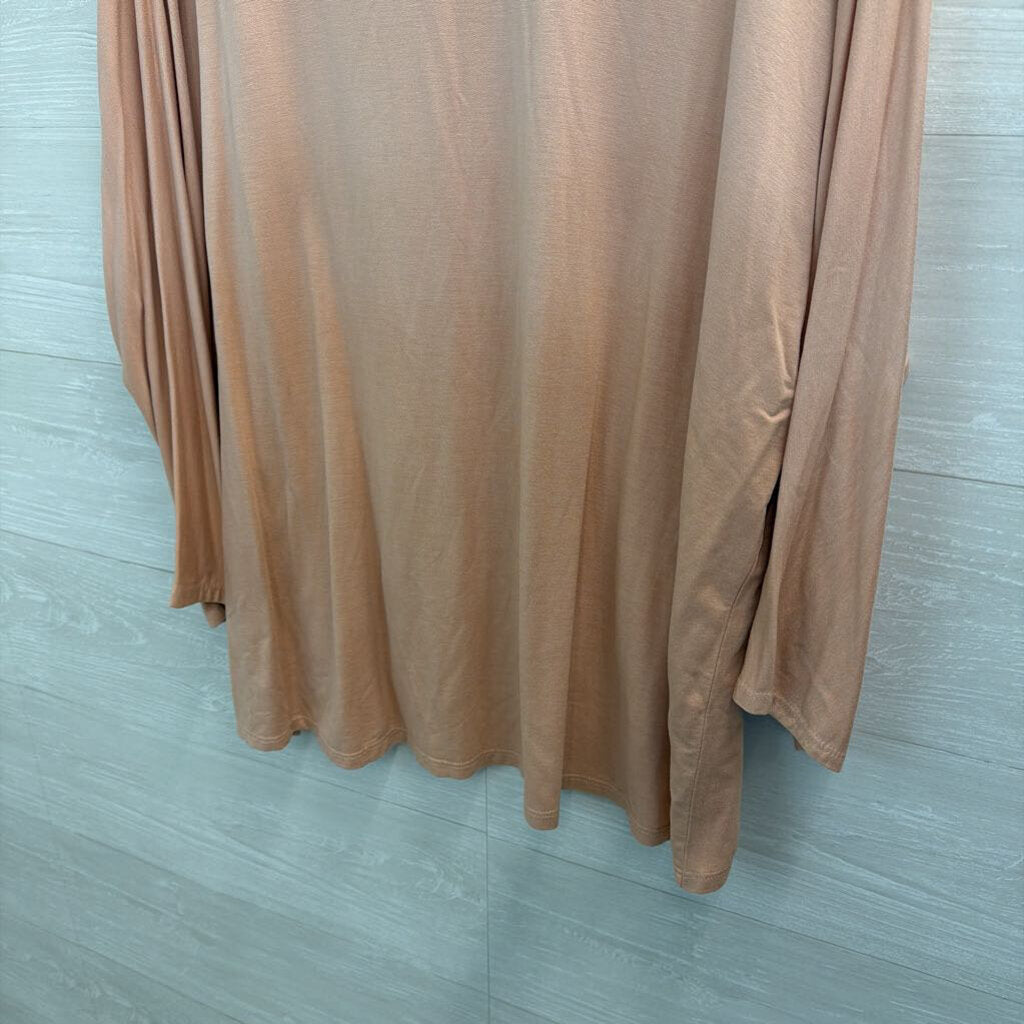 Chicos Pink Velour Print Long Sleeve Top 20/22