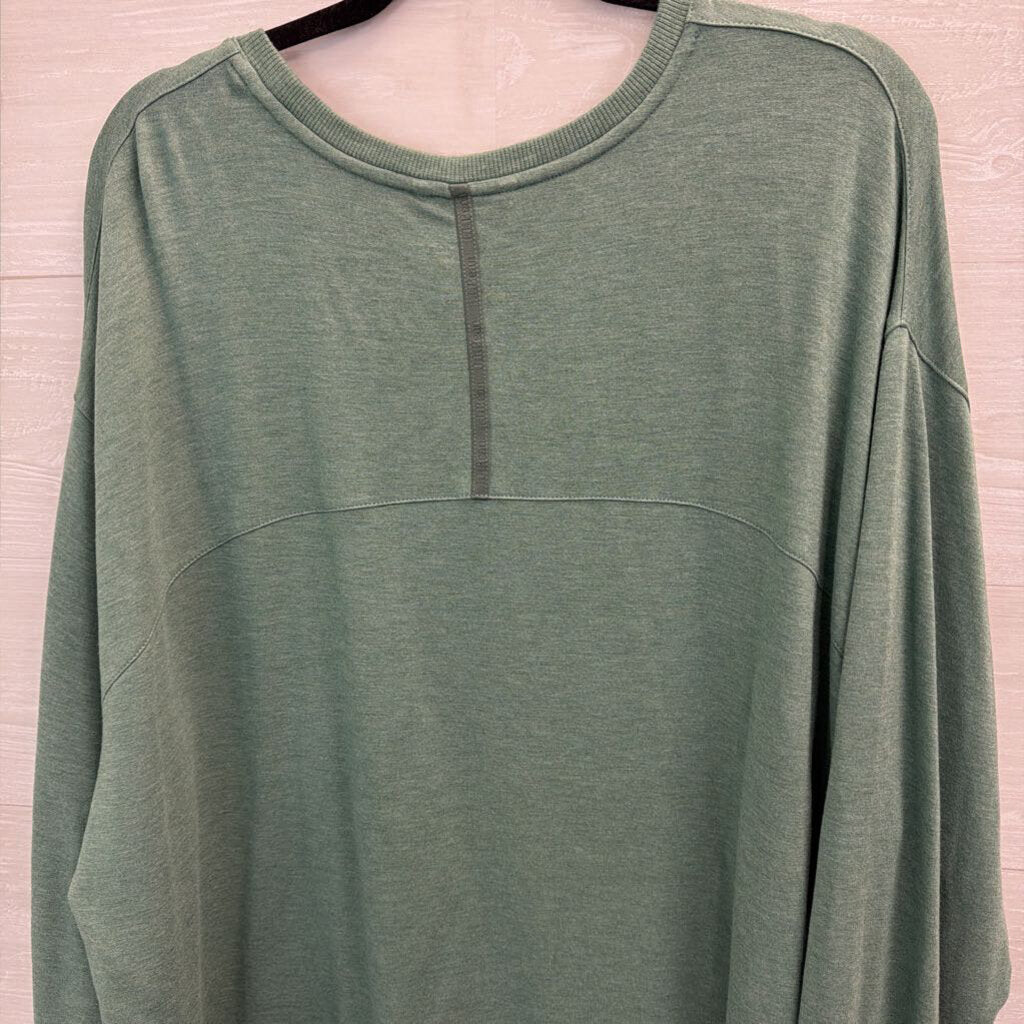 LL Bean Soft Green Long Sleeve Top 3X