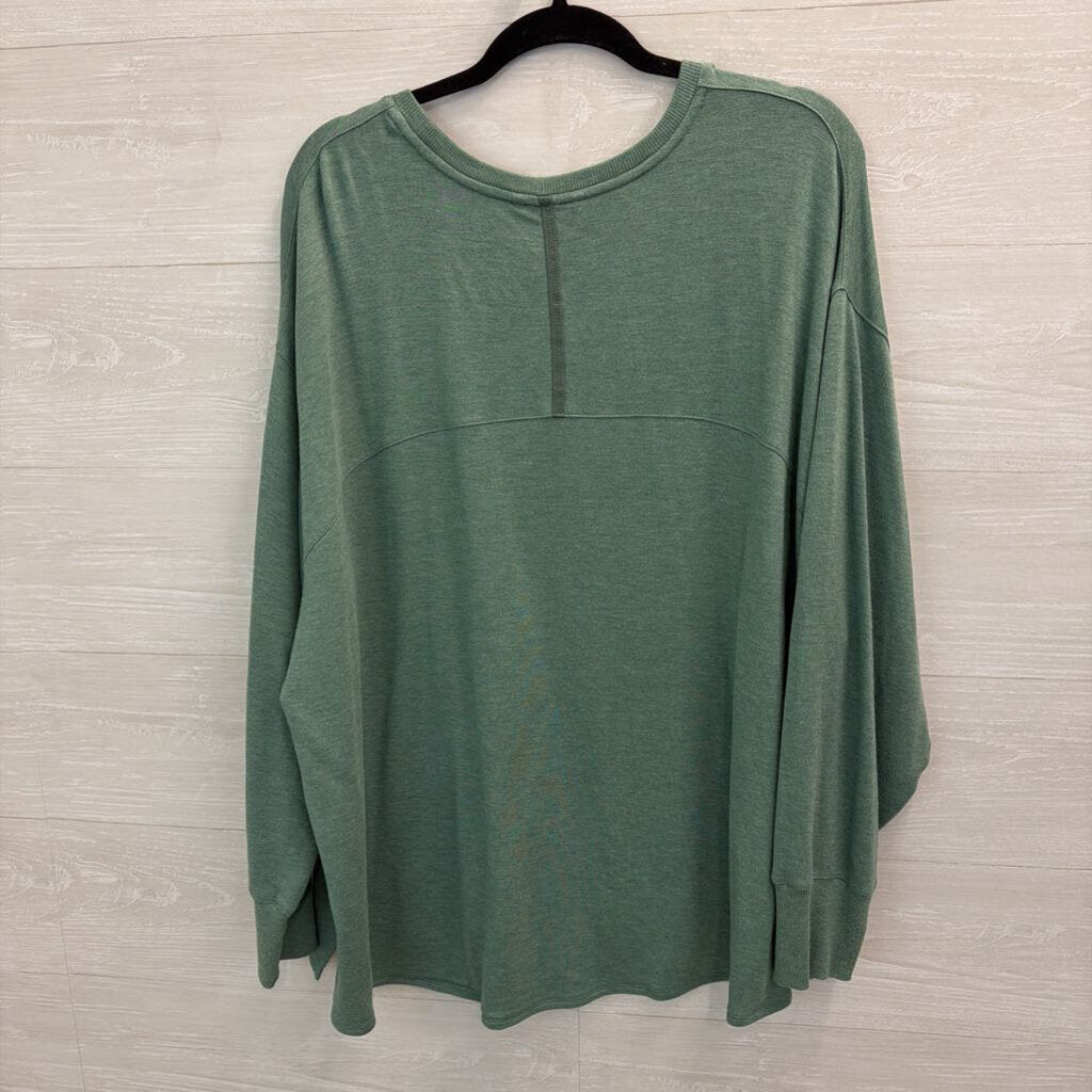 LL Bean Soft Green Long Sleeve Top 3X
