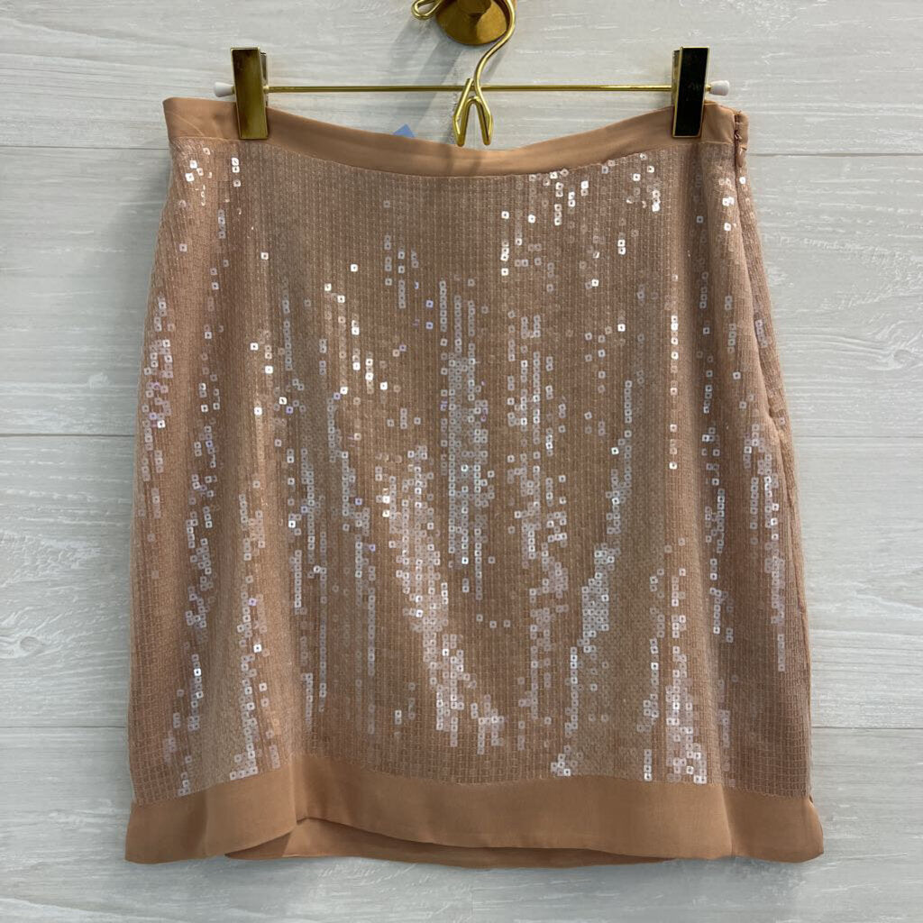 Kenneth Cole Nude Sequin Miniskirt XS