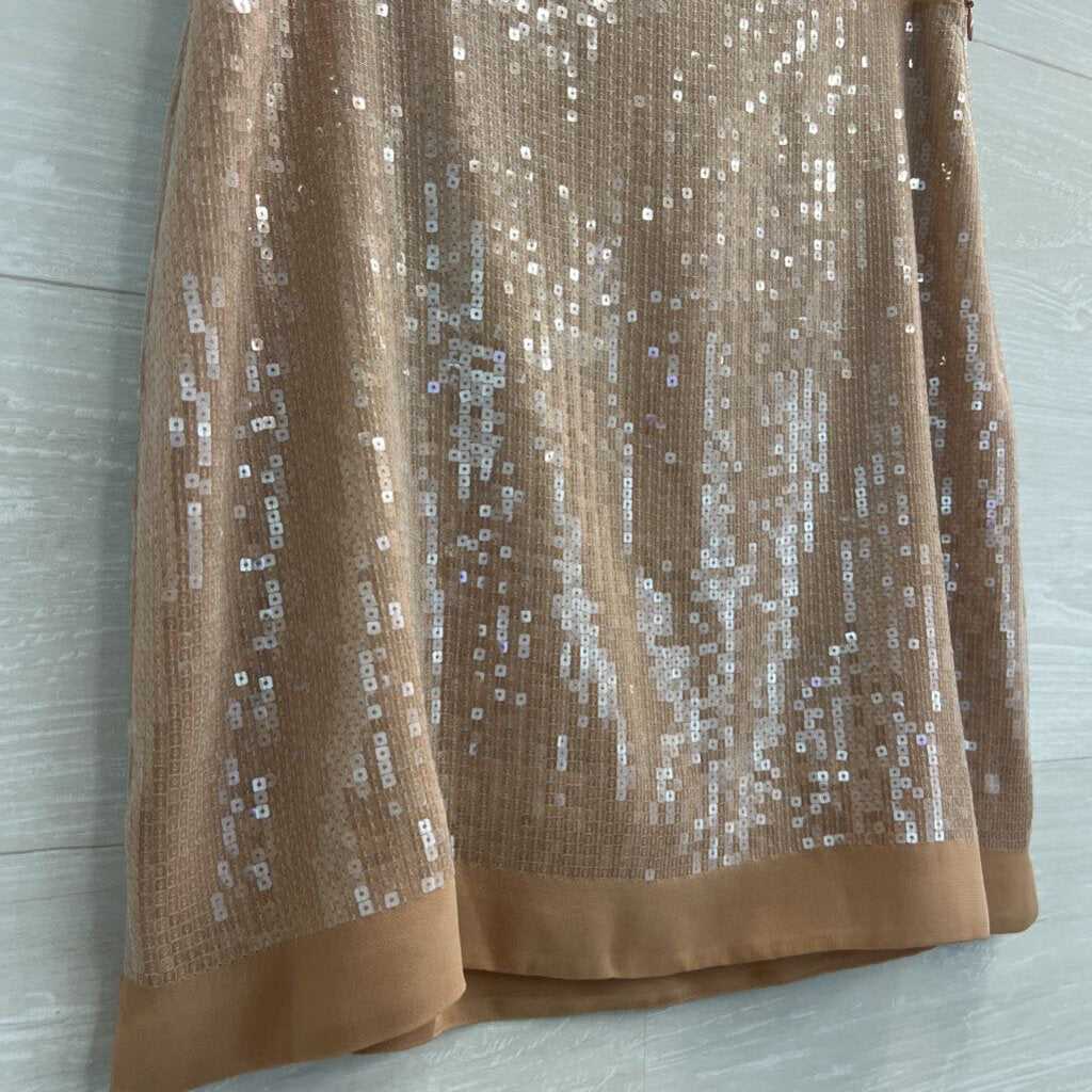 Kenneth Cole Nude Sequin Miniskirt XS