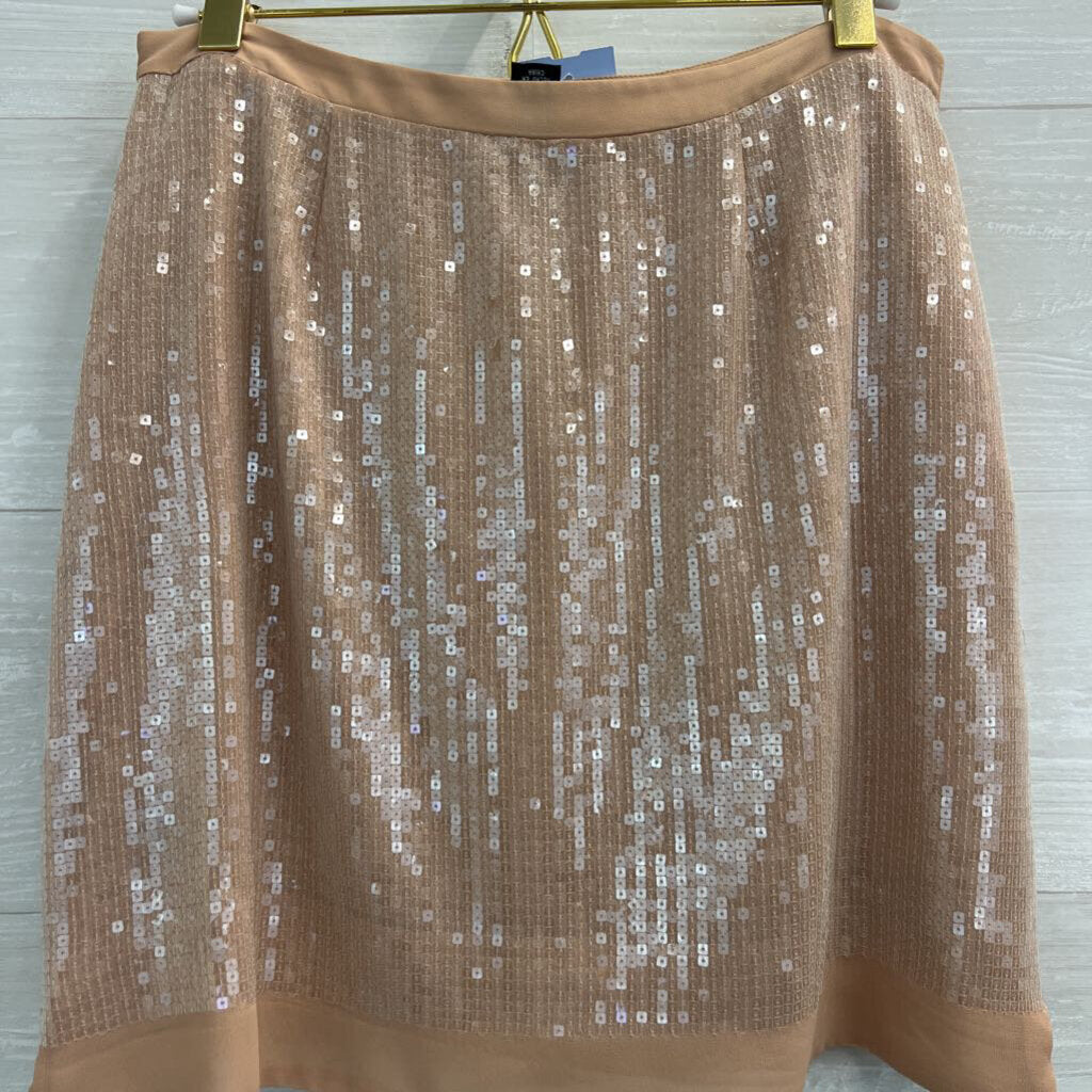 Kenneth Cole Nude Sequin Miniskirt XS