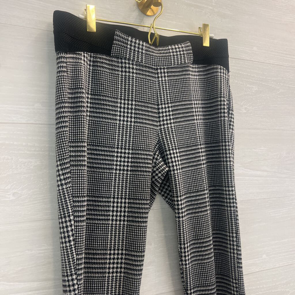 Boom Boom Jeans Black/White Houndstooth Pull on Pant Medium