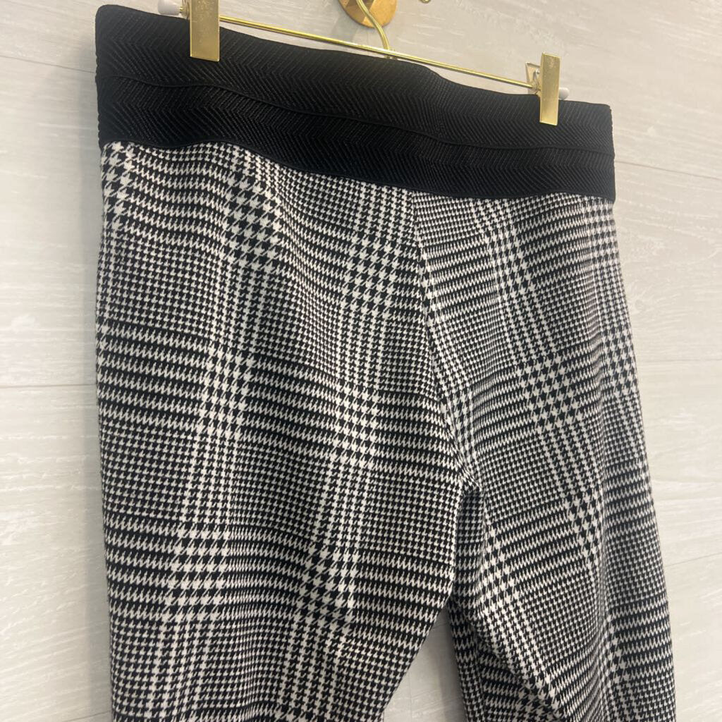 Boom Boom Jeans Black/White Houndstooth Pull on Pant Medium