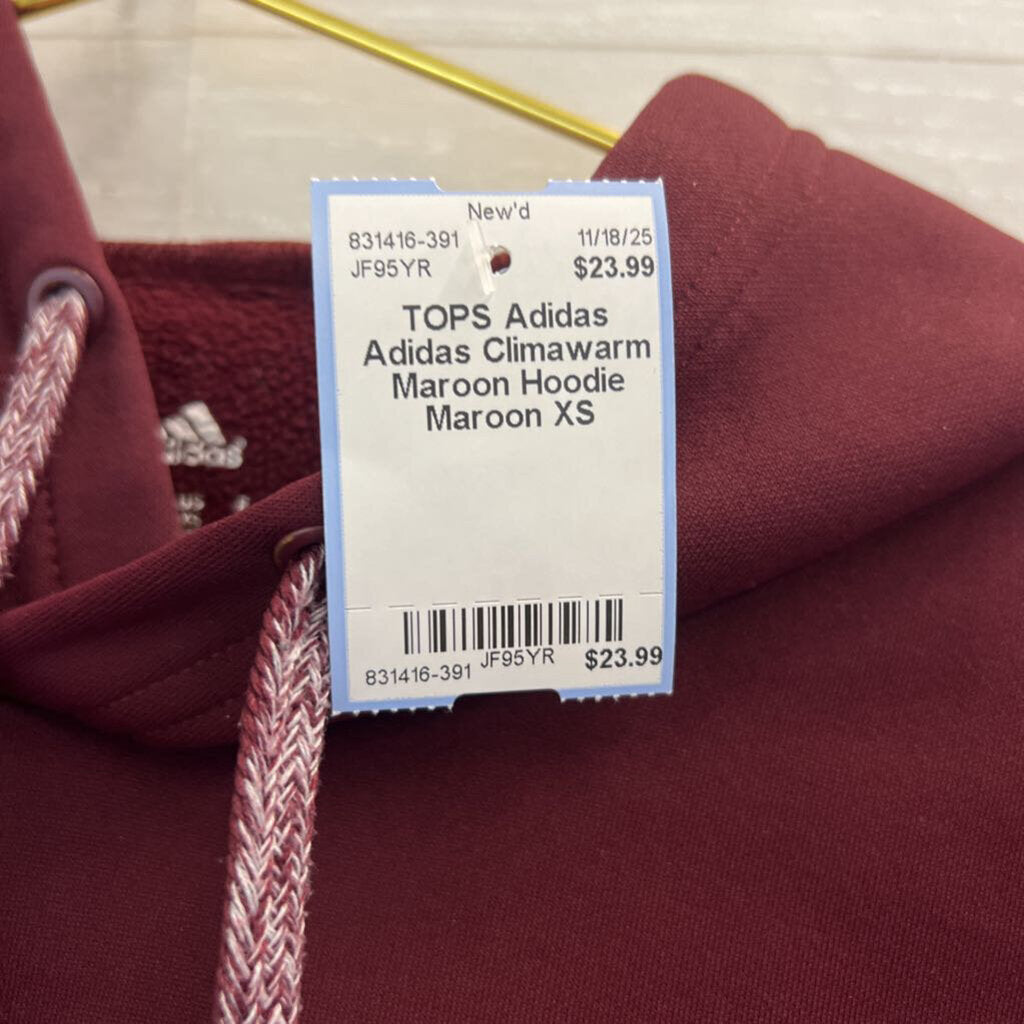 Adidas Climawarm Maroon Hoodie