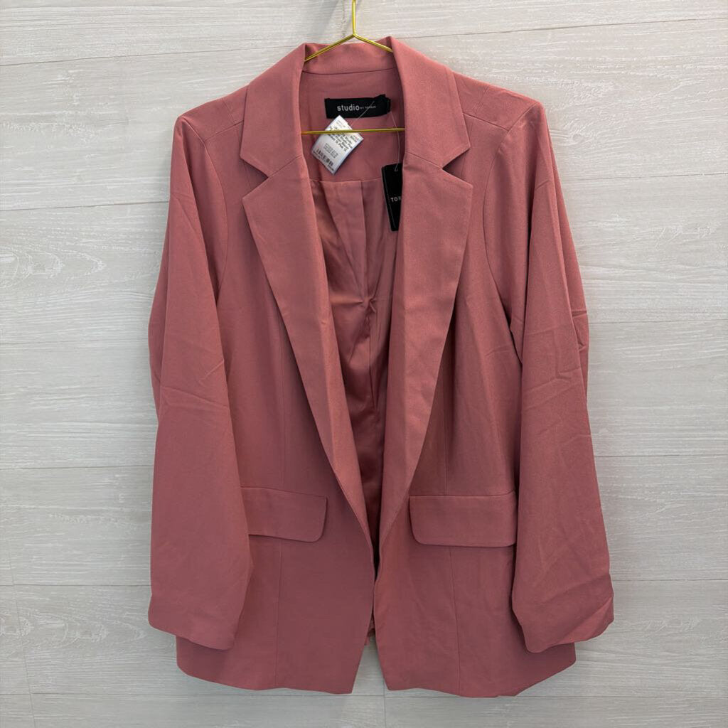 Studio Pink Open Front Blazer Jacket 1X