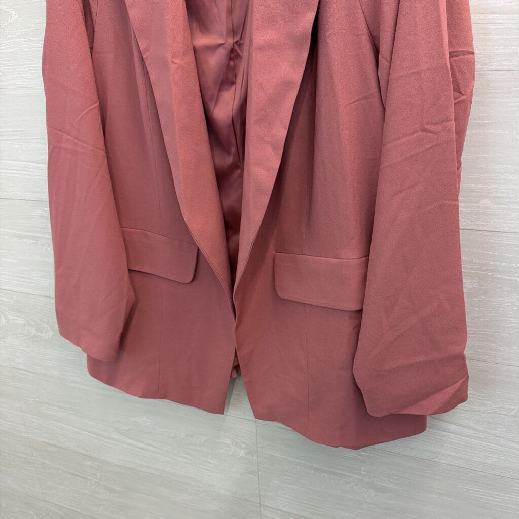 Studio Pink Open Front Blazer Jacket 1X