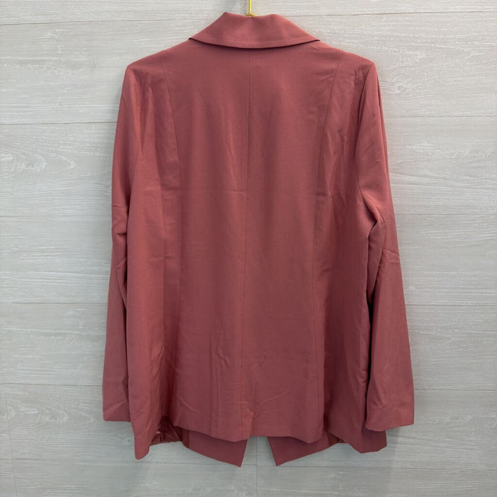 Studio Pink Open Front Blazer Jacket 1X