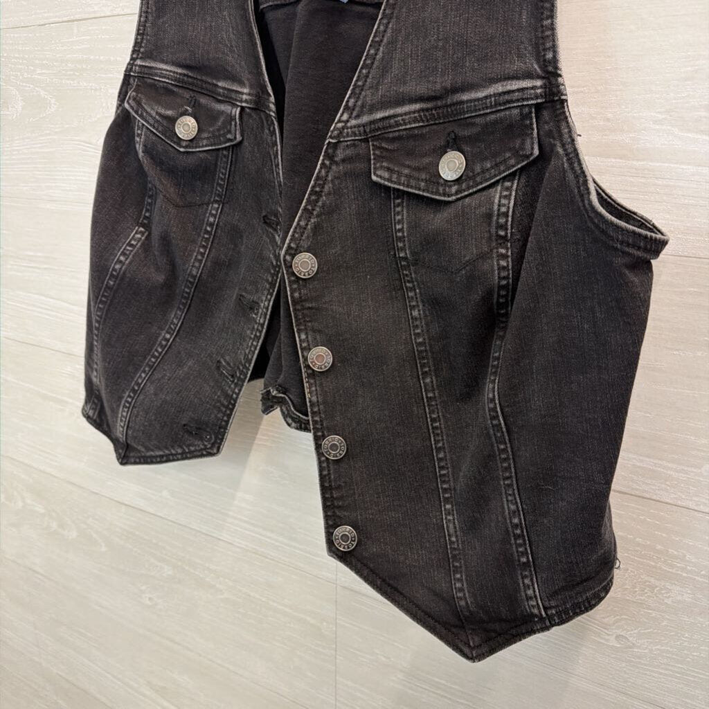 Torrid Black Denim Cropped Vest Top 1