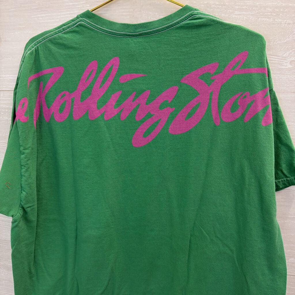 The Rolling Stones Green/ Multi Short Sleeve Graphic Tee Extra Large