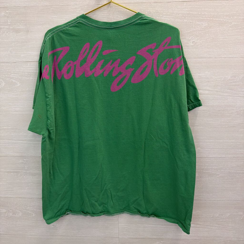 The Rolling Stones Green/ Multi Short Sleeve Graphic Tee Extra Large