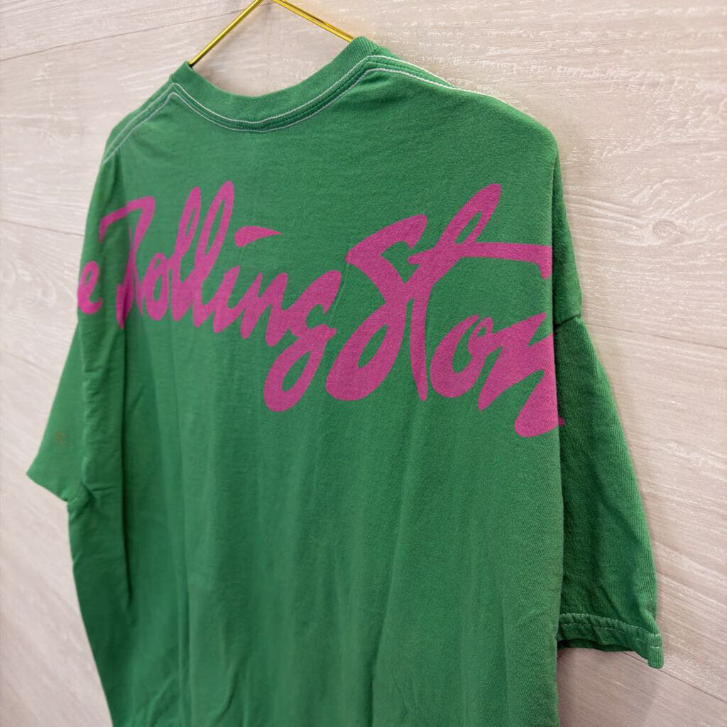 The Rolling Stones Green/ Multi Short Sleeve Graphic Tee Extra Large