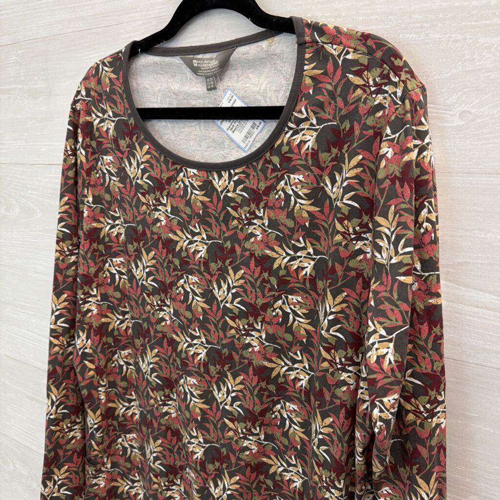 Mountain Warehouse Green/ Multi Print Long Sleeve Dress 16