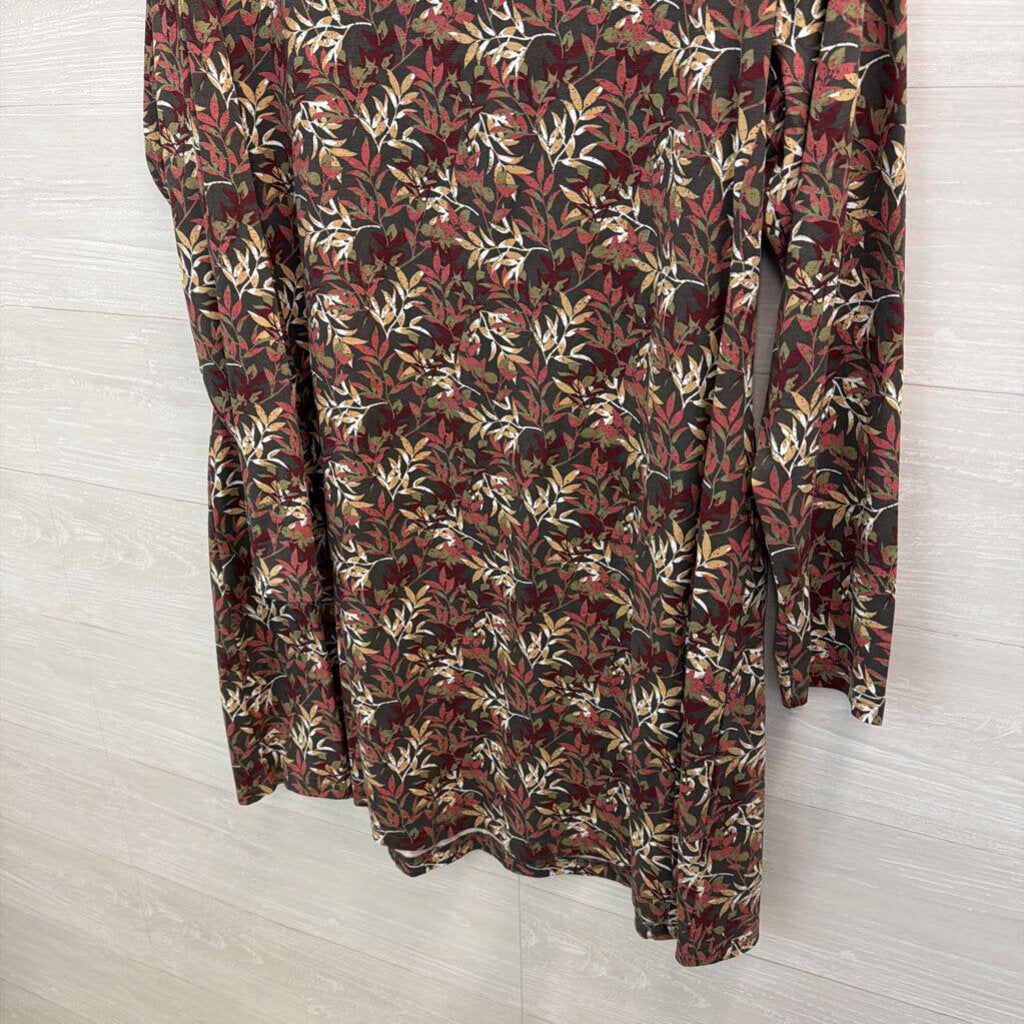 Mountain Warehouse Green/ Multi Print Long Sleeve Dress 16