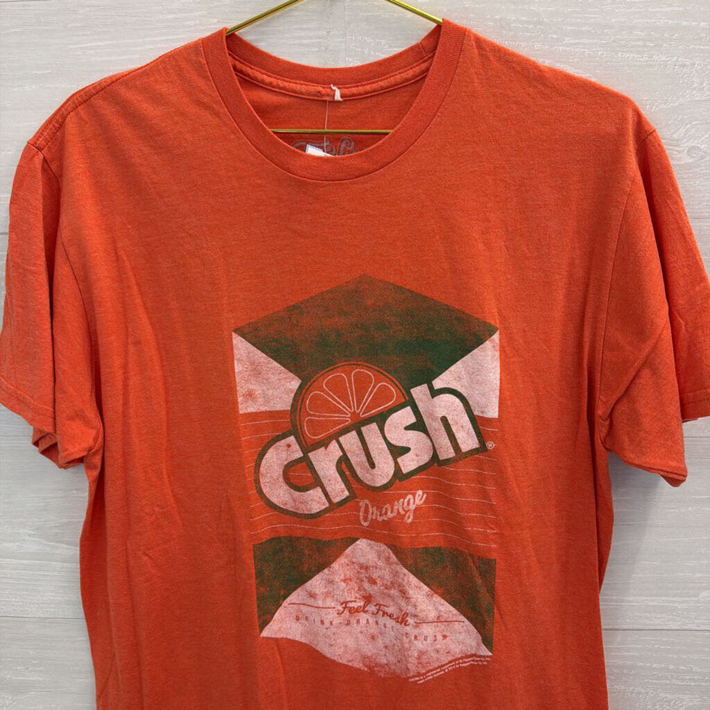 Tee Luv Orange Crush Soda Short Sleeve Graphic Tee Large