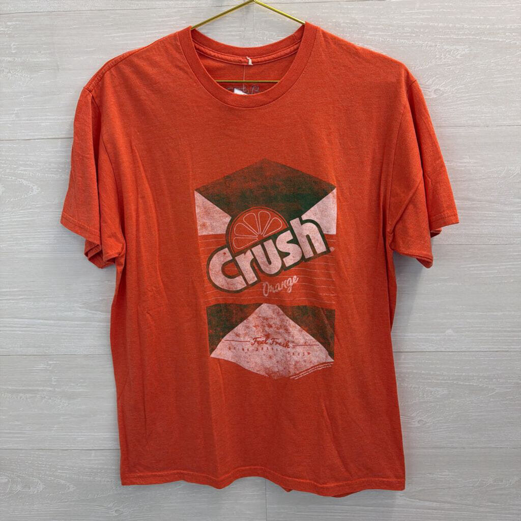 Tee Luv Orange Crush Soda Short Sleeve Graphic Tee Large