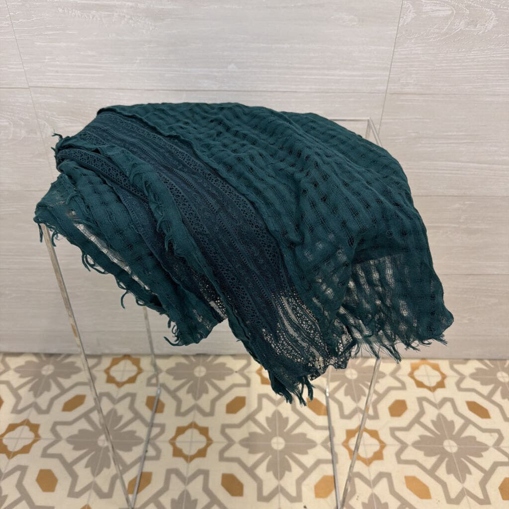 Green Gauzy Lightweight Scarf