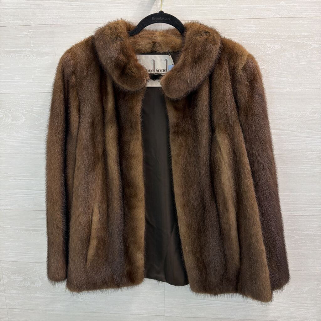 Vintage Samuel Spigel Brown Fur Jacket Large