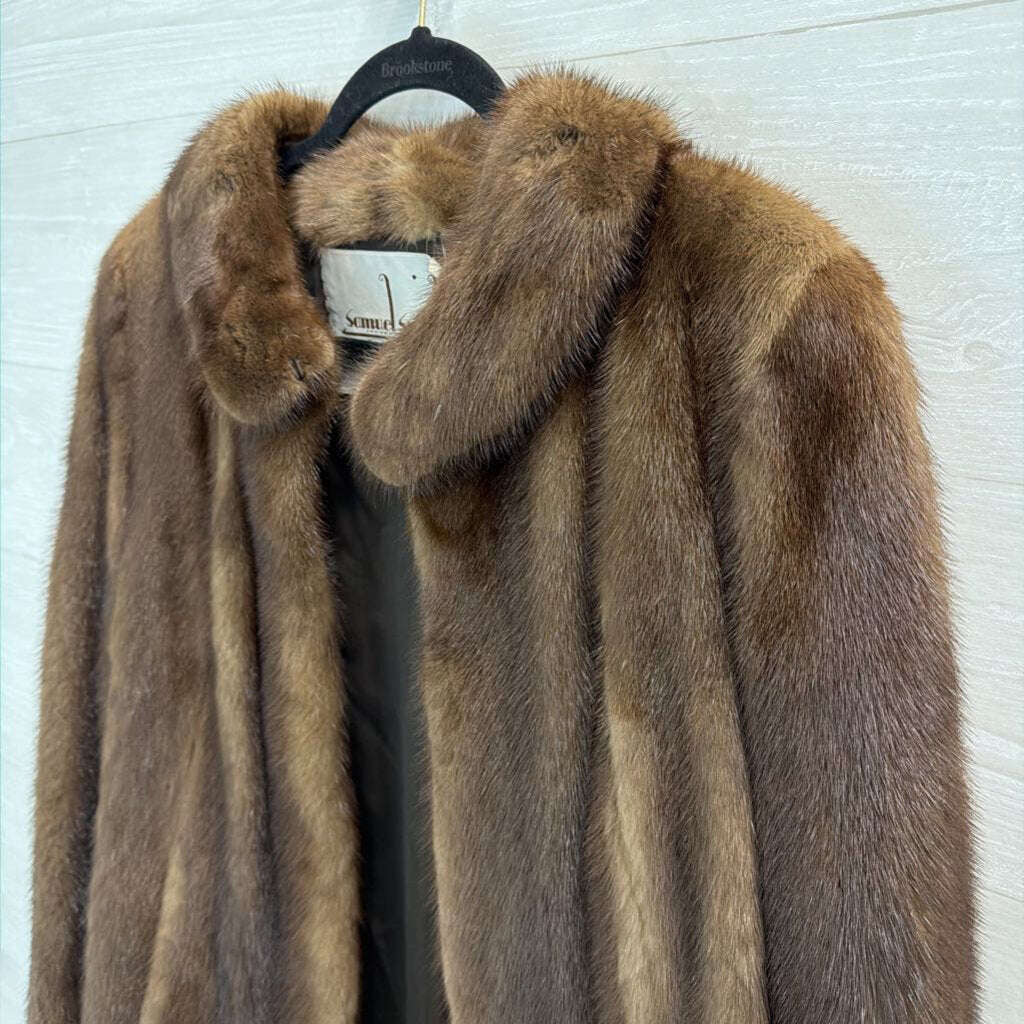 Vintage Samuel Spigel Brown Fur Jacket Large