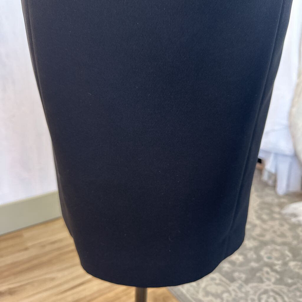 Jones New York Black Beaded Illusion Neckline Short Formal Dress 10