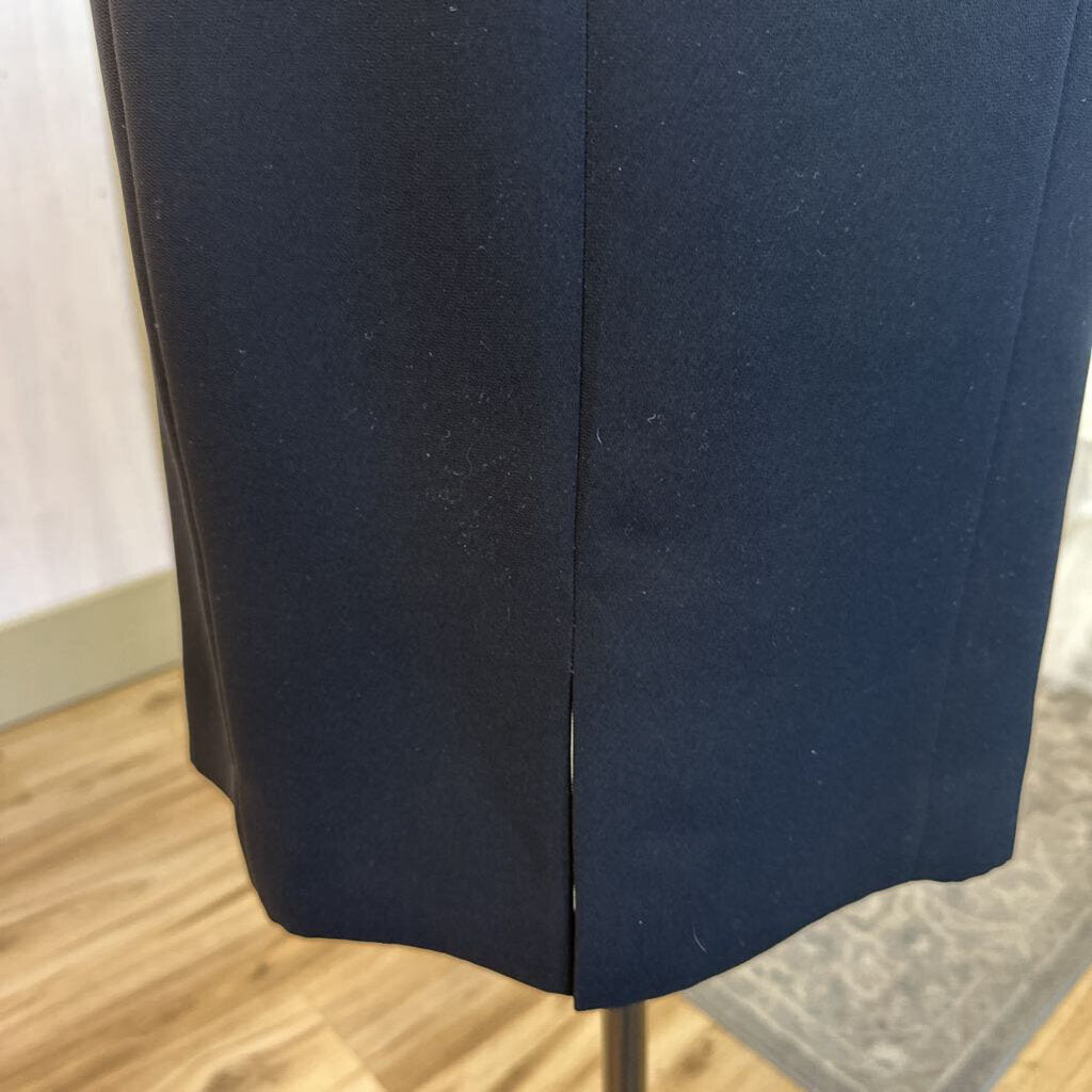 Jones New York Black Beaded Illusion Neckline Short Formal Dress 10