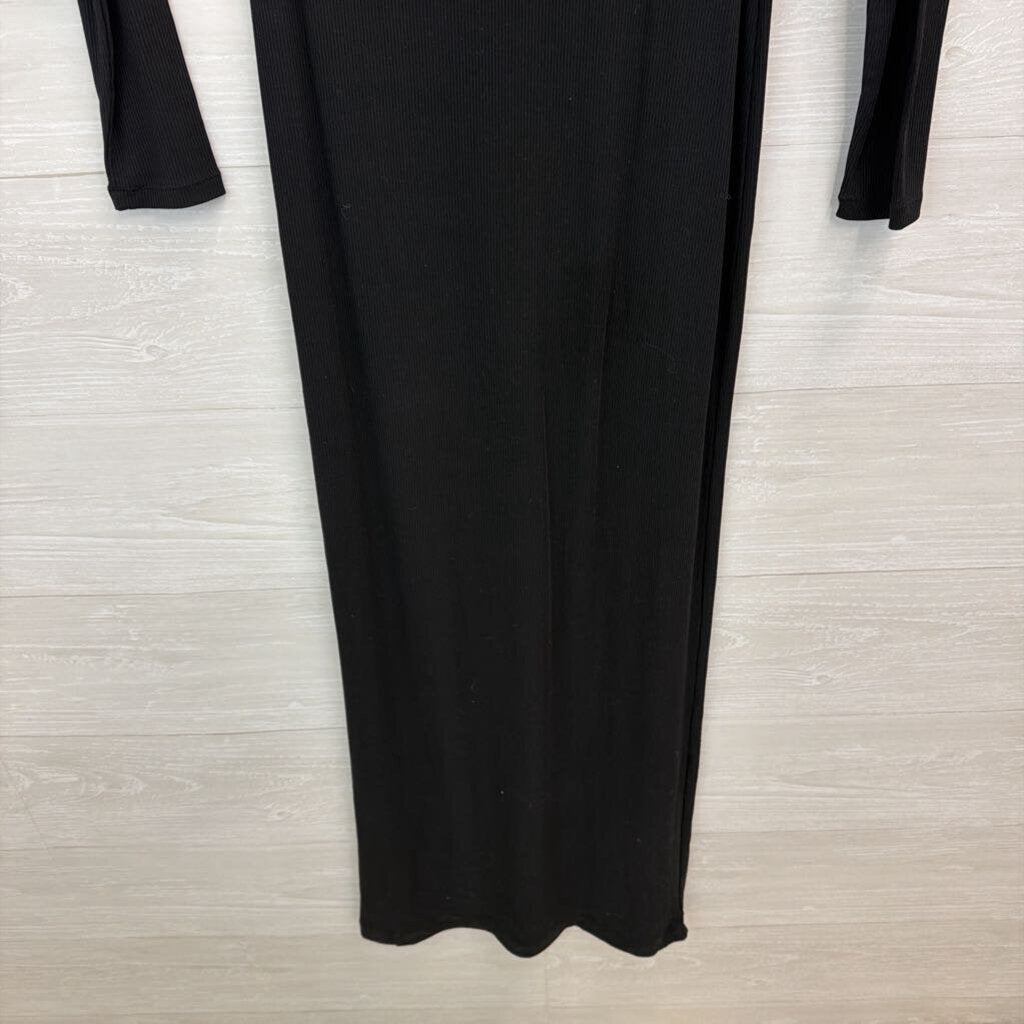 Skims Black Long Sleeve Maxi Dress Medium