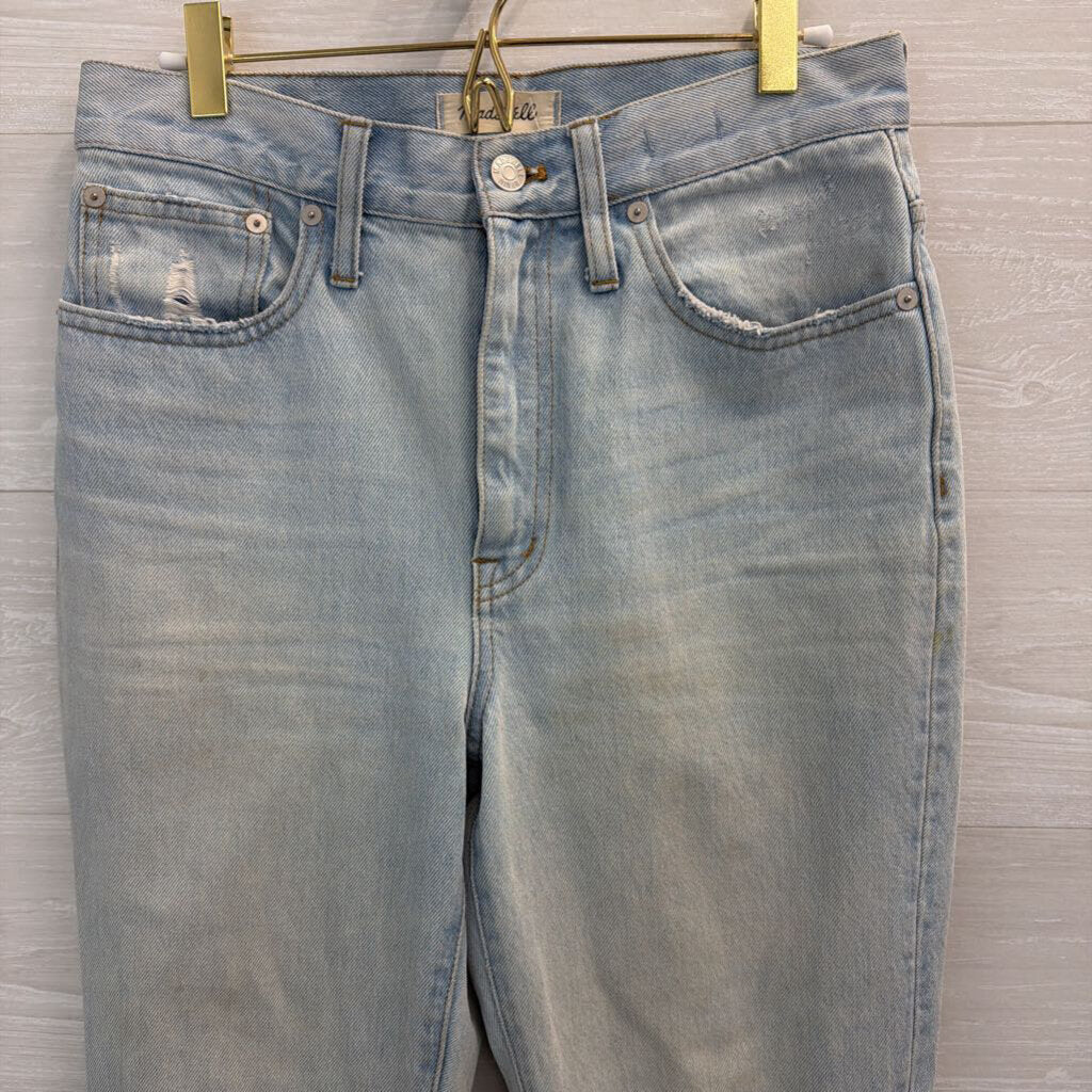 Madewell Light Wash Full Length Classic Straight Jeans 27