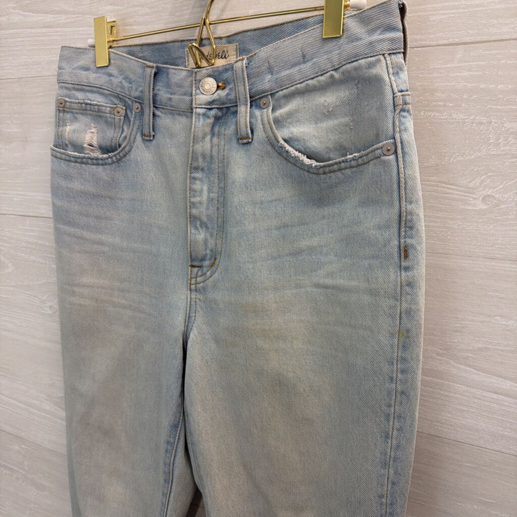 Madewell Light Wash Full Length Classic Straight Jeans 27