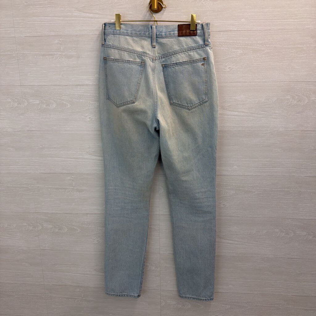 Madewell Light Wash Full Length Classic Straight Jeans 27
