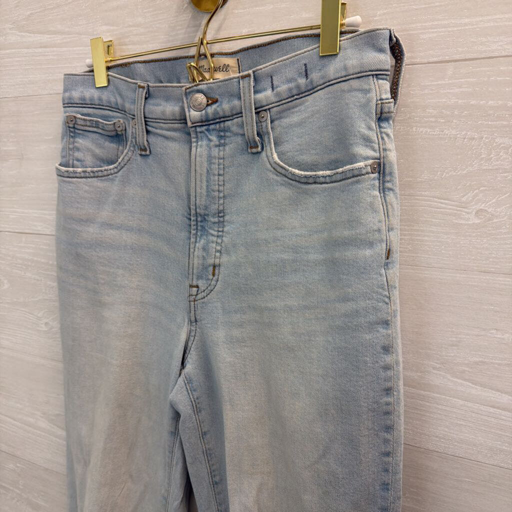 Madewell Light Wash Distressed The Perfect Vintage Straight Jeans 27
